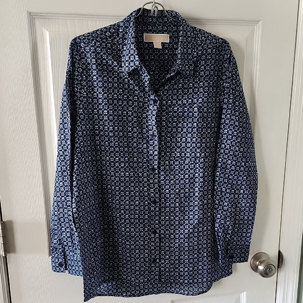 MICHAEL Michael Kors Navy Floral Button Down Shirt